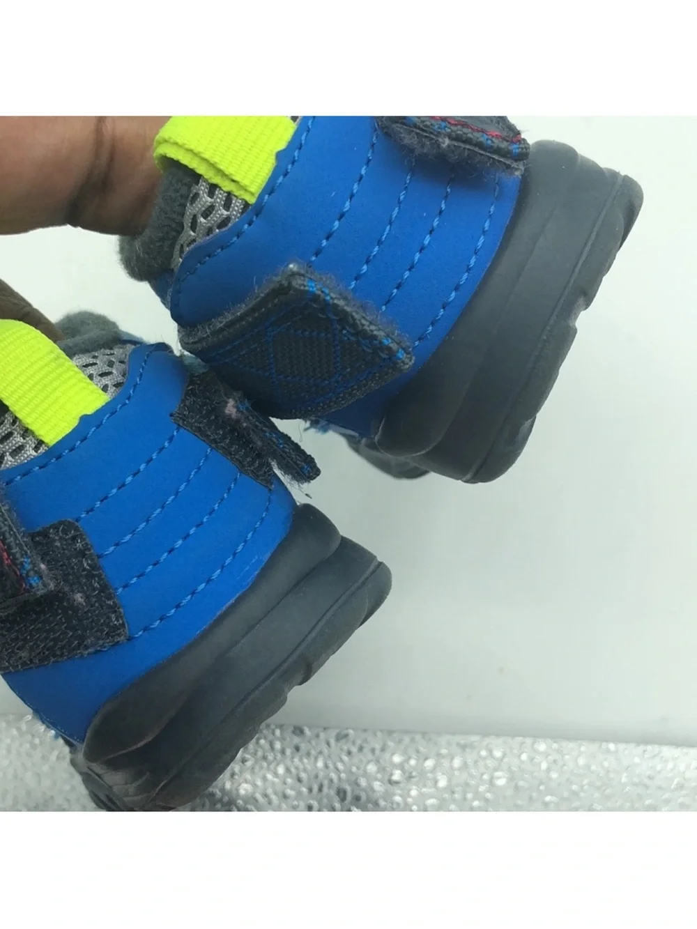 Nike Raid Toddler Shoes Size 2C Blue Neon Volt 644415-005 Athletic Sneakers